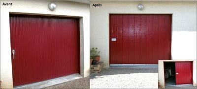 Rénovation  - Porte de garage à ouverture latérale