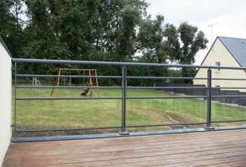 Garde-corps aluminium terrasse - Herbignac