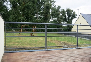 Garde-corps aluminium terrasse - Herbignac